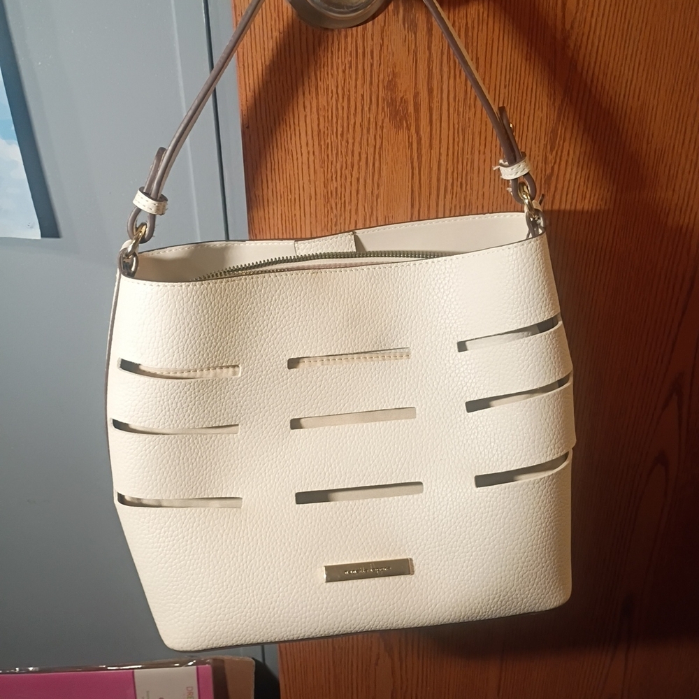 Nanette Lepore White Cutout Shoulder Bag